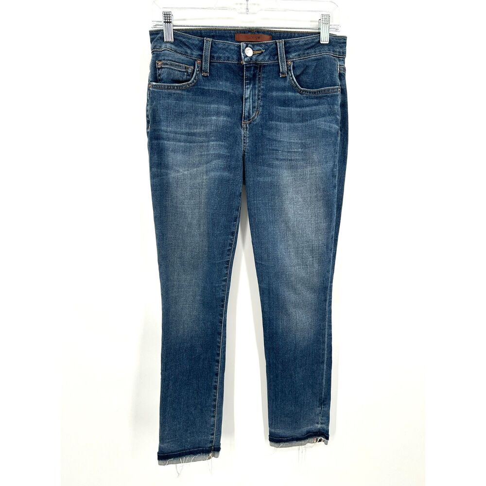 JOE'S JEANS The Markie Skinny Crop Dark Blue Wash Cuffed Hem Jeans Size 28